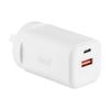 3sixT Wall Charger GaN 65W USB-C PD + 2.4A Laptop Power Supply - White
