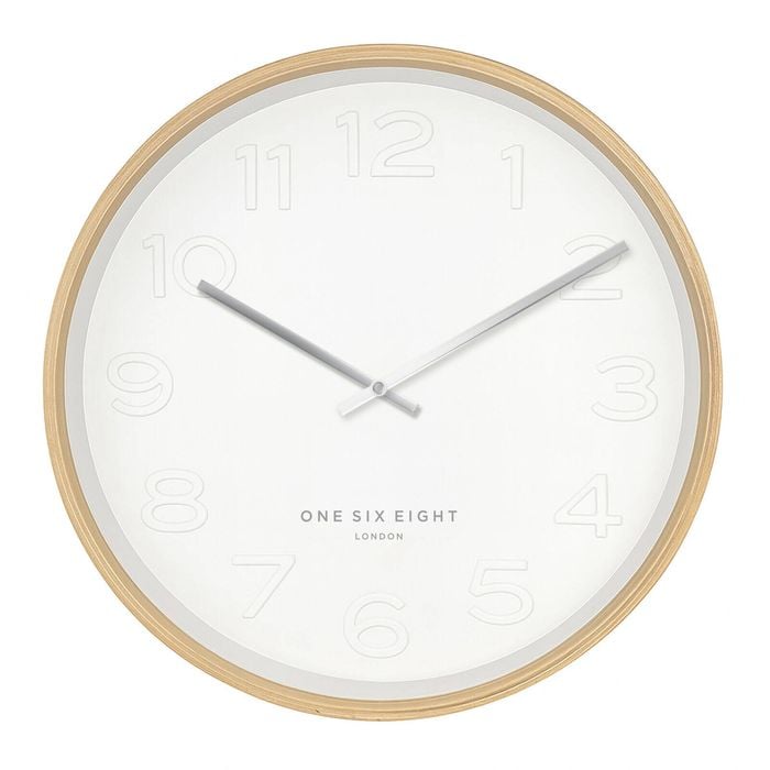 One Six Eight London Bella White 41cm Silent Wall Clock