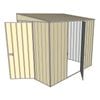 Build-a-Shed 1.5 x 2.3 x 2m Dual Single Hinged Door Narrow Skillion Shed - Cream