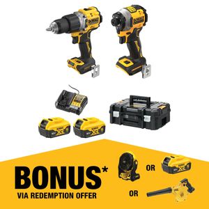 DeWALT 18V XR 50Ah 2 Piece Compact Combo Kit DCZ2050P2T-XE