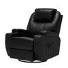 Leather Recliner Chair Lounge Armchair Rocking Reclining Sofa Black