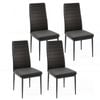 Costway 4PCS Upholstered Dining Chair w/Padded Backrest Kitchen Armless Chairs