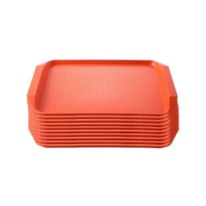 Soga Rectangular Serving Tray Set Of 10 Orange