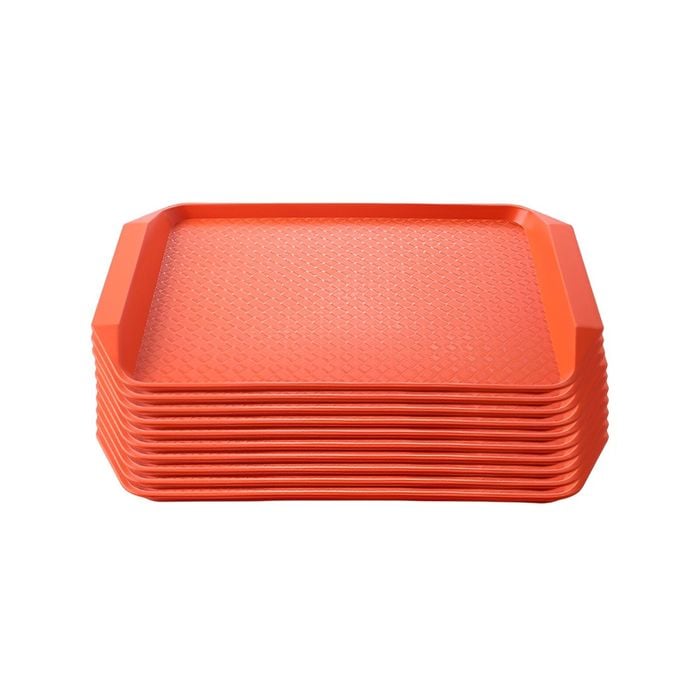 Soga Rectangular Serving Tray Set Of 10 Orange