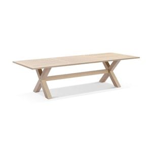 Tahitian 3m Outdoor Aluminium Rectangle Dining Table Light Oak