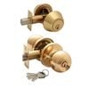 Ikonic Brass Ruby Combination Entrance Set