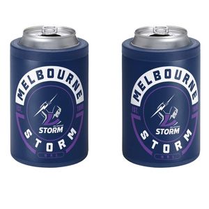 Melbourne Storm NRL Insulated Stainless Steel Can Cooler With Twist Top Lid