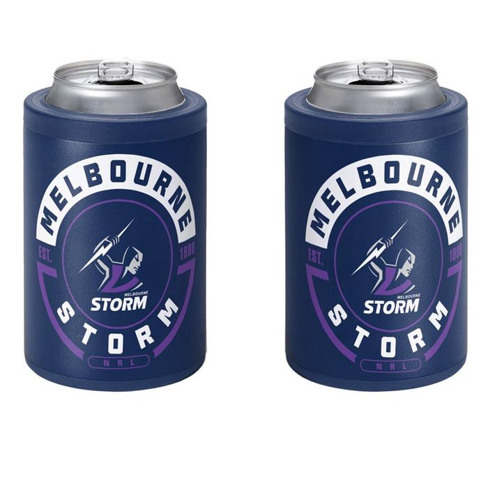 Melbourne Storm NRL Insulated Stainless Steel Can Cooler With Twist Top Lid