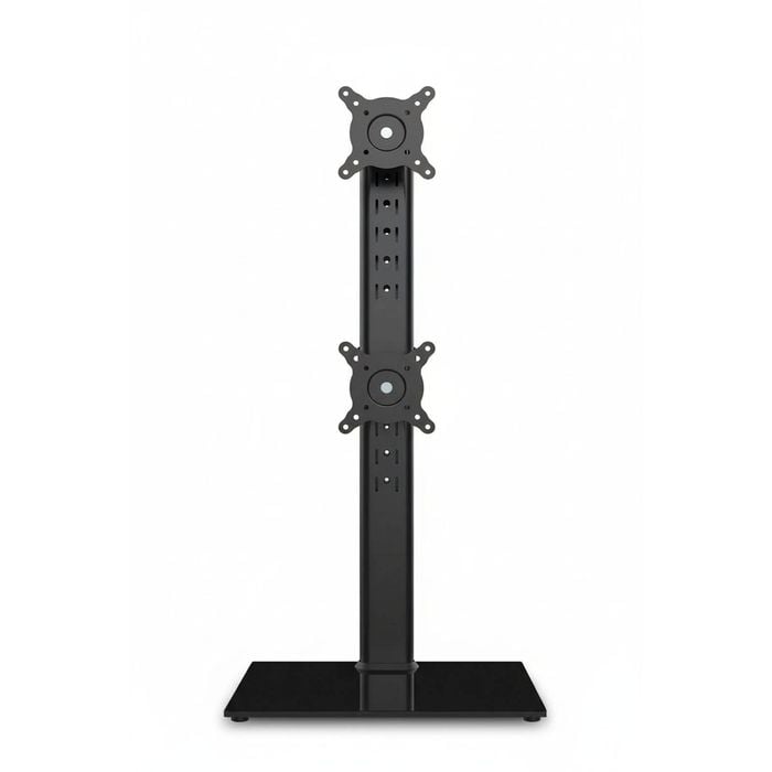 Vertical Dual Monitor Stand for 13-34 Screens - Swivel, Tilt, Height Adjustable