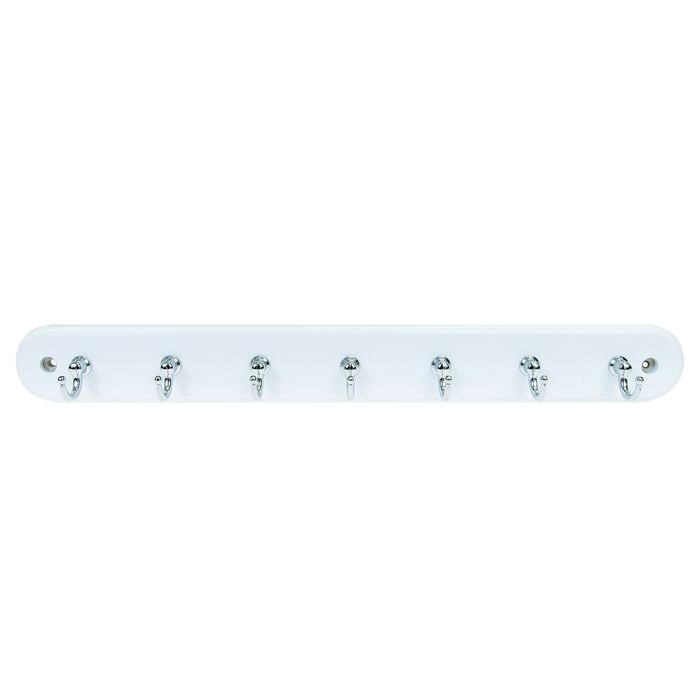 Mode Perma 7 Chrome Hooks Key Rack - White