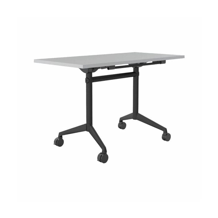Olg Modulus Flip Table Full Black Frame White Top L1500mm X W750mm