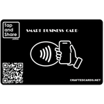 Tap and Share Black Contactless Sharing Smart NFC Business Card With Dynamic QR Code