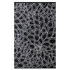 Fab Habitat 180x270cm Black And White Eden Floral Recycled Plastic Outdoor Rug