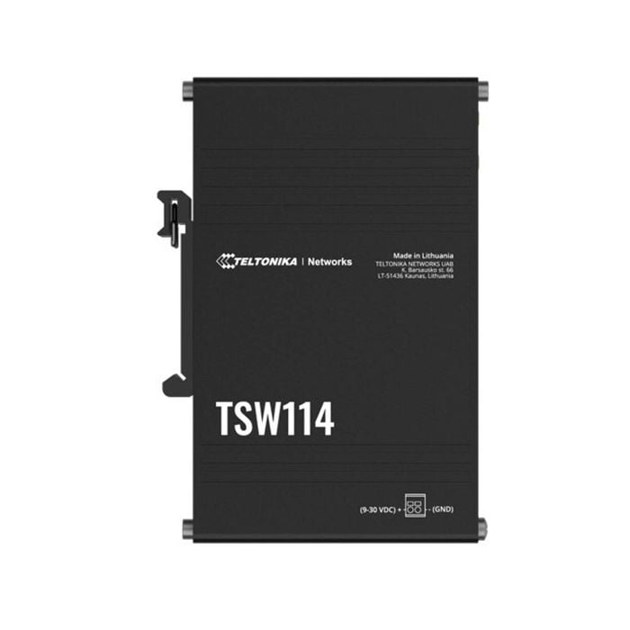 Teltonika Tsw114 Gigabit Din Rail Ethernet Switch,easy Mounting, 5x Gigabit Ethernet Ports With Speeds Of Up To 1000 Mbps