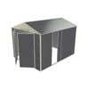 Build-a-Shed 2.3 x 3.0 x 2.3m Gable Single Sliding Side Door Shed - Grey