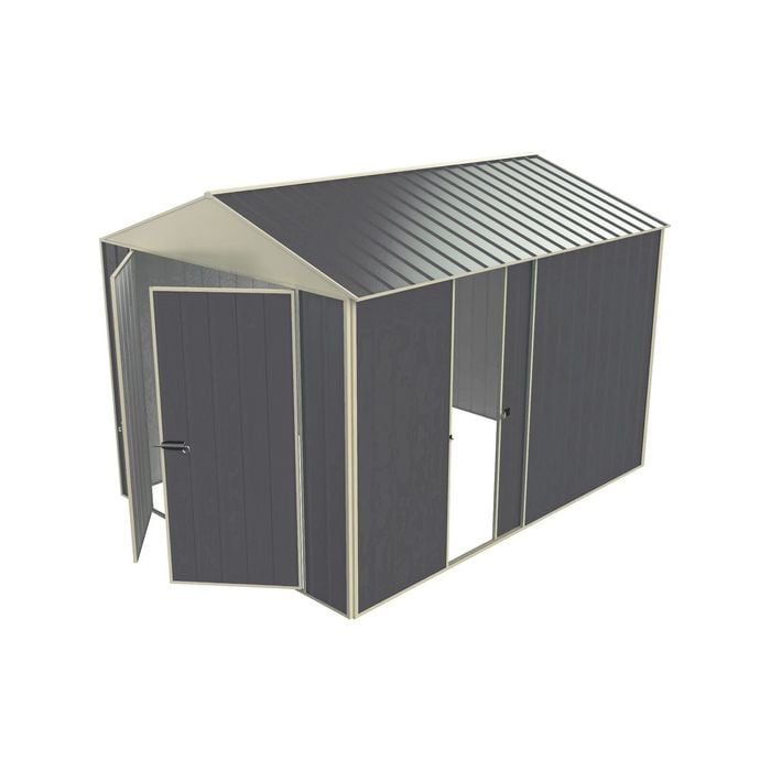 Build-a-Shed 2.3 x 3.0 x 2.3m Gable Single Sliding Side Door Shed - Grey