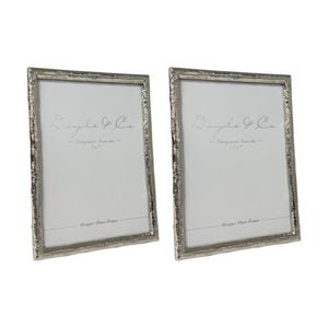 2PK SS Collective Silver Textured Drift Rectangle Photo Frame 5x7