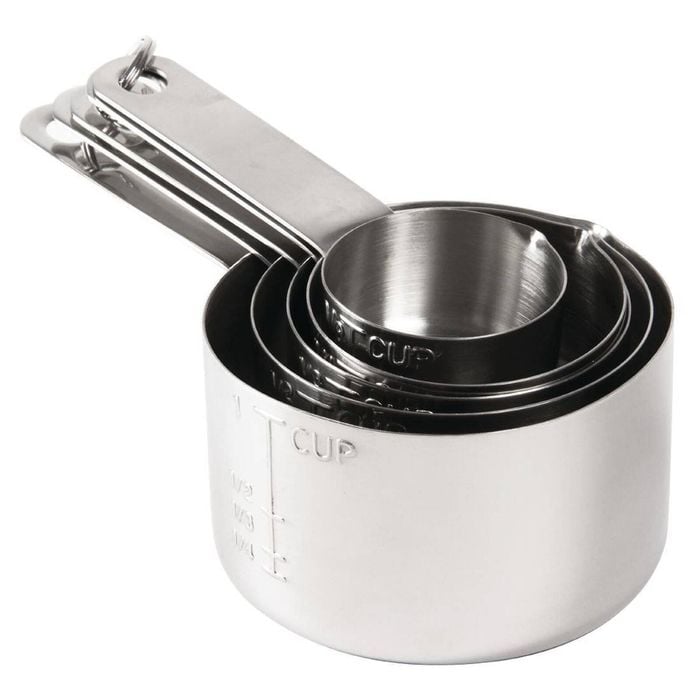 Vogue Measuring Cup Set Stainless Steel 5 Piece J424 Commercial Kitchen Storage