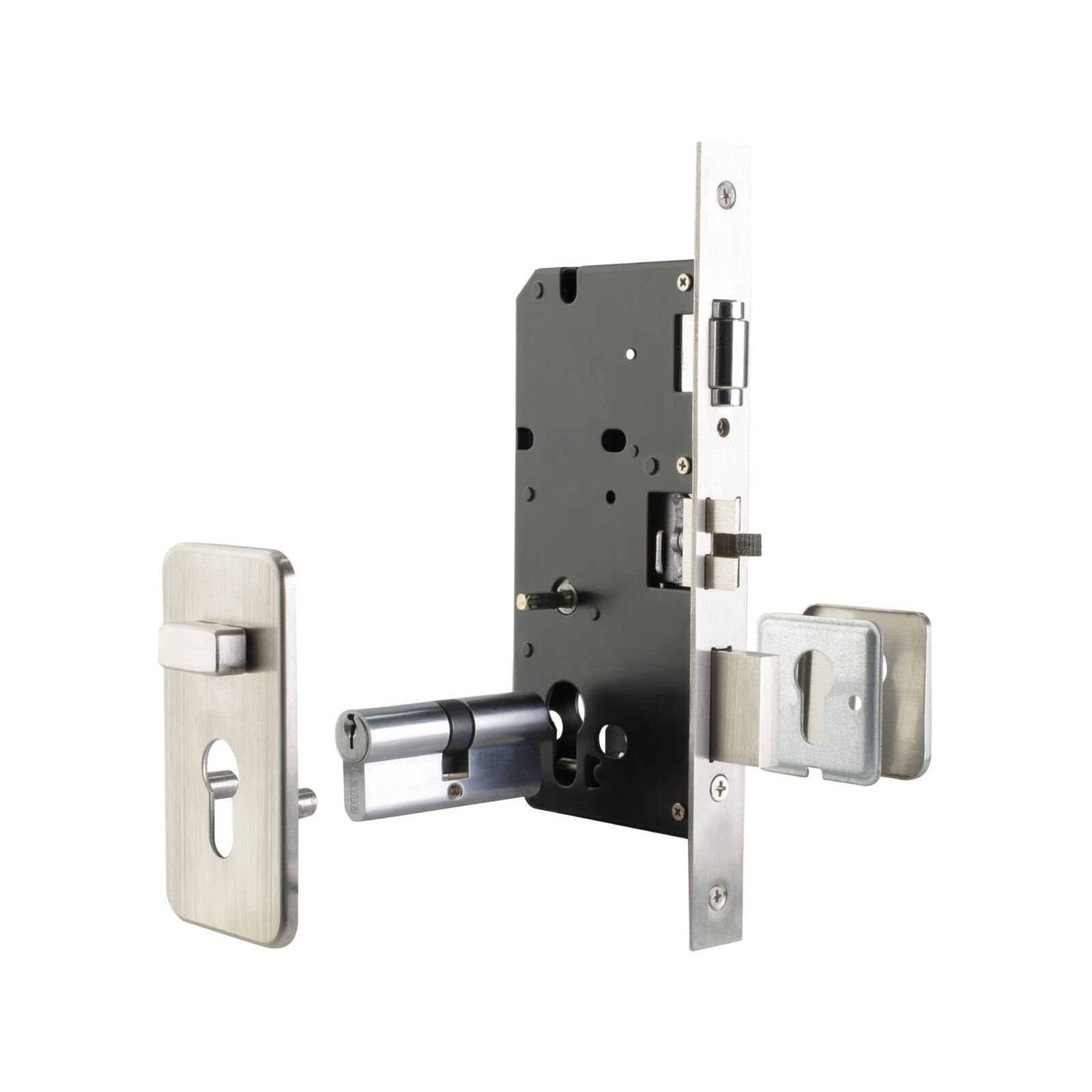 Lane Mortise Plus Lock Kit Stainless Steel