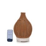 Essential Oil Aroma Diffuser And Remote - 100ml Rattan Woven Mist