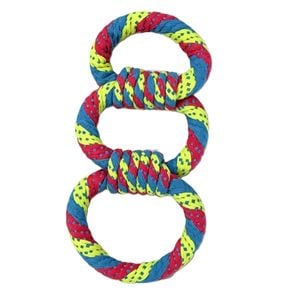 Happy Tails Large Three Ring Rope Tug Toy