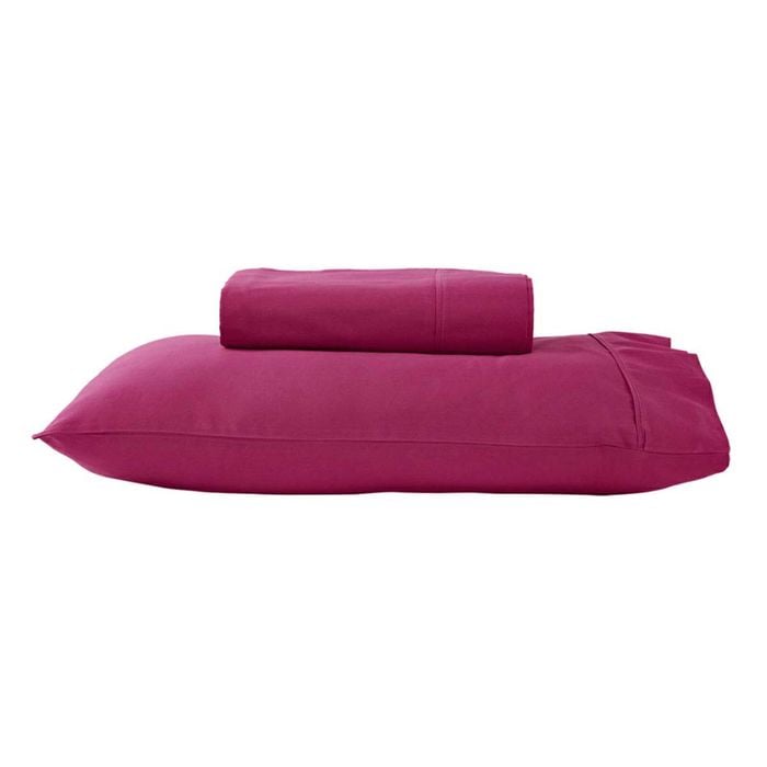Bloomington 280TC 50% Polyester 50% Cotton Sheet Set Single Hot Pink
