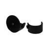 Pillar 25mm Black Curtain Rod Stirrup Bracket - 2 Pack