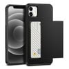 Hard Case Wallet Card Slot Cover - For Apple iPhone 16 Pro (Black)