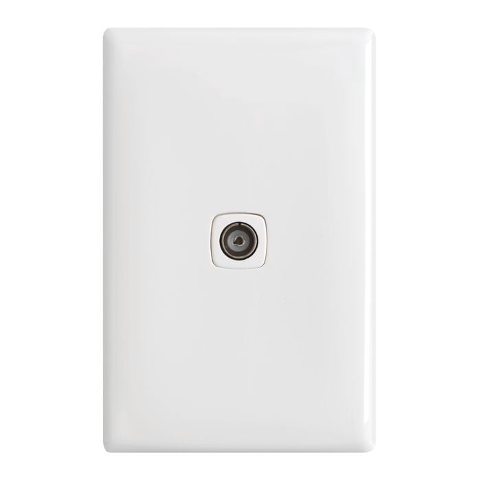HPM Linea White TV And Audio Single F Coax