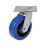 Easyroll 150mm 300kg Blue Elastic Rubber Heavy Duty Swivel Plate Castor