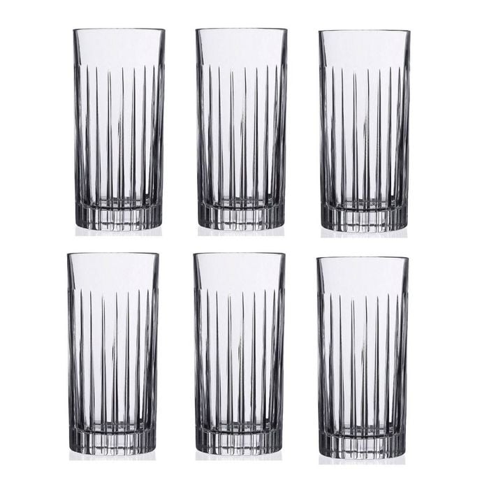 RCR Timeless Crystal Highball Tumbler Glasses 443ml - Set of 6.