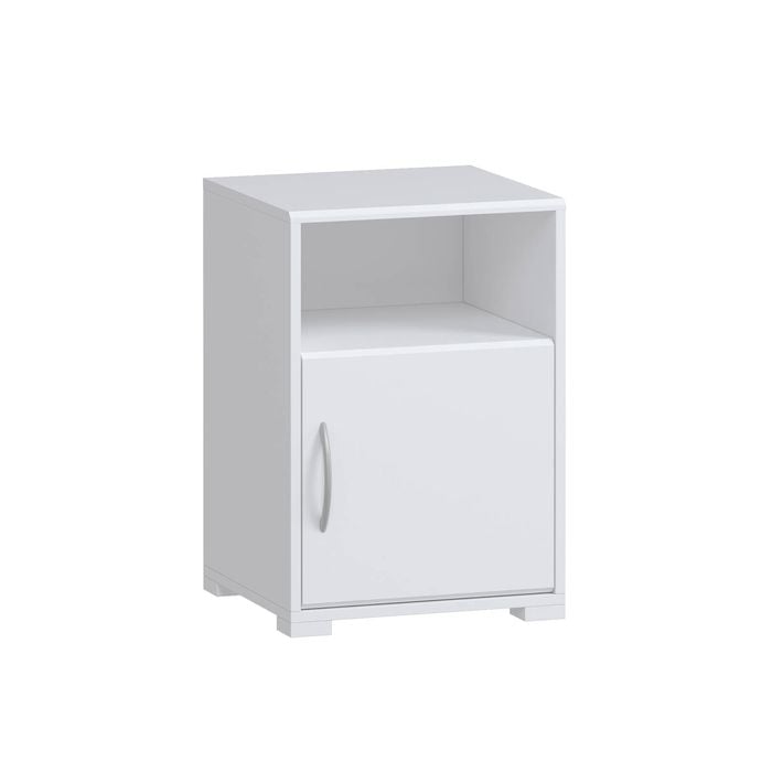 Practa Bedside Table Bundle - 1 Door - White