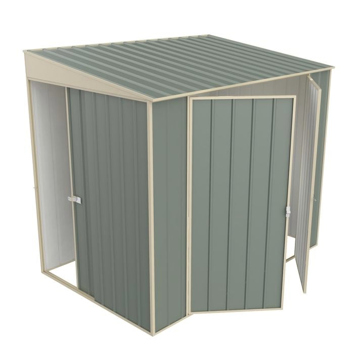 Build-a-Shed 1.5 x 2.3 x 2.0m Skillion Double Hinged Side Door Shed - Green