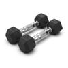 2 Pack of 2kg Dumbell - Total 4kg Hex Rubber Coat Iron Dumbells