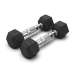 2 Pack of 2kg Dumbell - Total 4kg Hex Rubber Coat Iron Dumbells