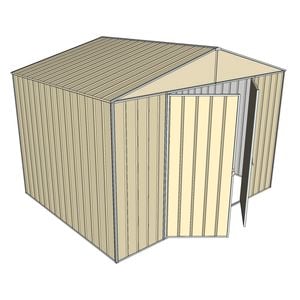 Build-a-Shed 3.0 x 2.3 x 2.3m Double Hinge Door Garden Shed - Cream