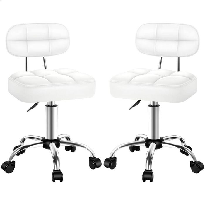 ALFORDSON Salon Stools White 2X