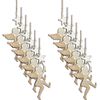 12PK Urban Metal Boy/Girl Holding Tree/Star Hanging Decor 22cm Gold Assorted