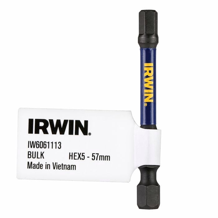 IRWIN 57mm Hex 5 Bulk Impact Pro Performance 