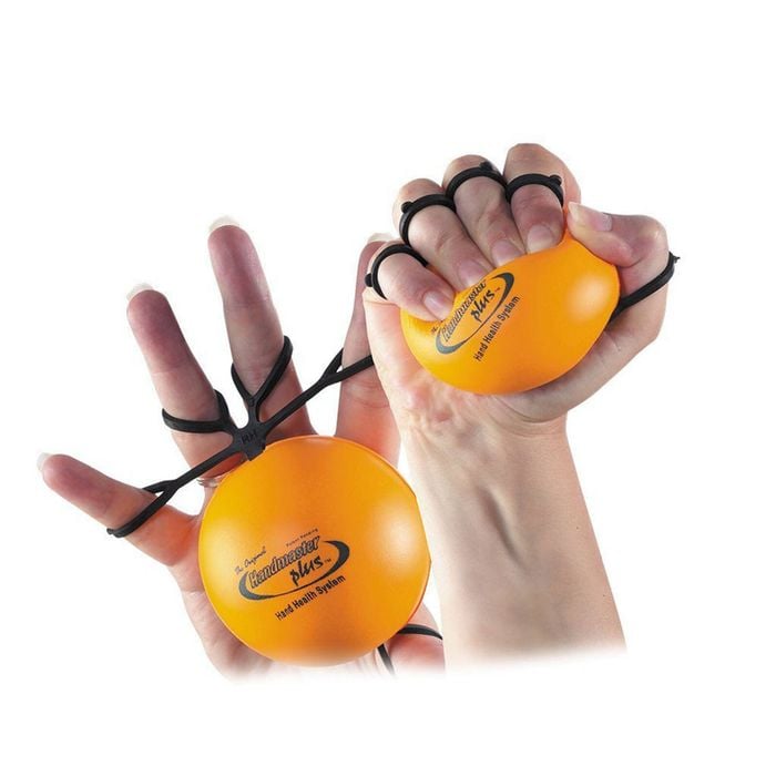 Handmaster Plus Hand Exerciser - Physical Therapy & Rehabilitation Tool For Improved Grip Strength - Orange - Firm