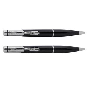 2x Scripto Premium Clooney Durable Home/Office Strationary Ball Point Pen Black