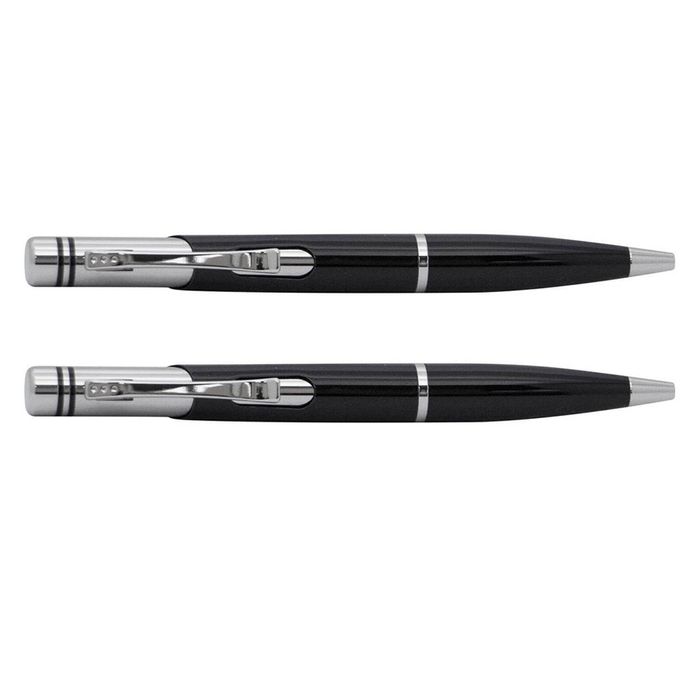2x Scripto Premium Clooney Durable Home/Office Strationary Ball Point Pen Black