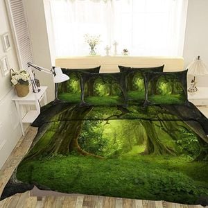 3D Thick Forest 21 Bedding Set Pillowcases Quilt Duvet Cover Set Queen King