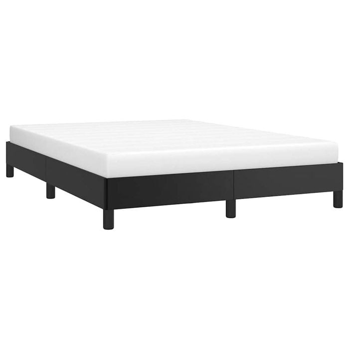 vidaXL Bed Frame Bed Base Mattress Base Black 153x203 cm Queen Size Faux Leather