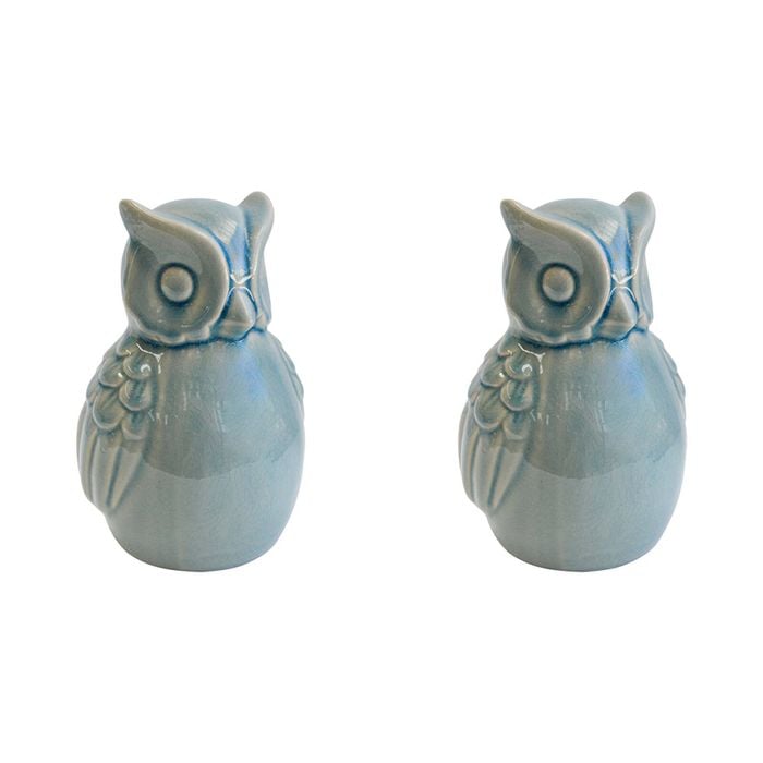 2PK LVD Owl Sml Powder Decorative Sculpture Home/Lounge Decor