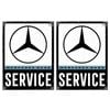 2PK Nostalgic Art Fridge Rectangle Magnet Mercedes Benz Service 6x8cm