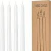 144x Tapered Dinner  20cm Tall Wedding Candle White Bulk Unscented