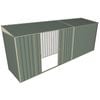 Build-A-Shed 1.2 x 5.2 x 2.0m Skillion Double Sliding Side Door Shed - Green
