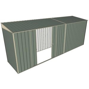 Build-A-Shed 1.2 x 5.2 x 2.0m Skillion Double Sliding Side Door Shed - Green
