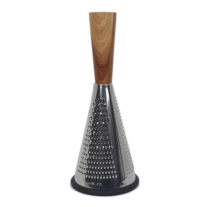 Cerve Acacia Handle & Stainless Steel Grater Non-slip Silicone Base 30cm Black